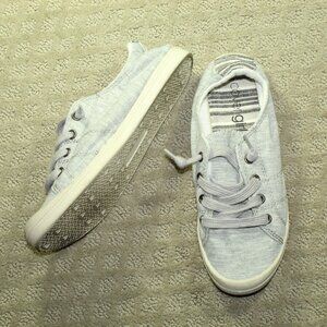 Cover Girl Size 6M Heathered Grey Slip On Lace Up Sneakers